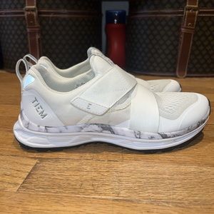 Tiem Slipstream White Marble spin shoes size 6.5